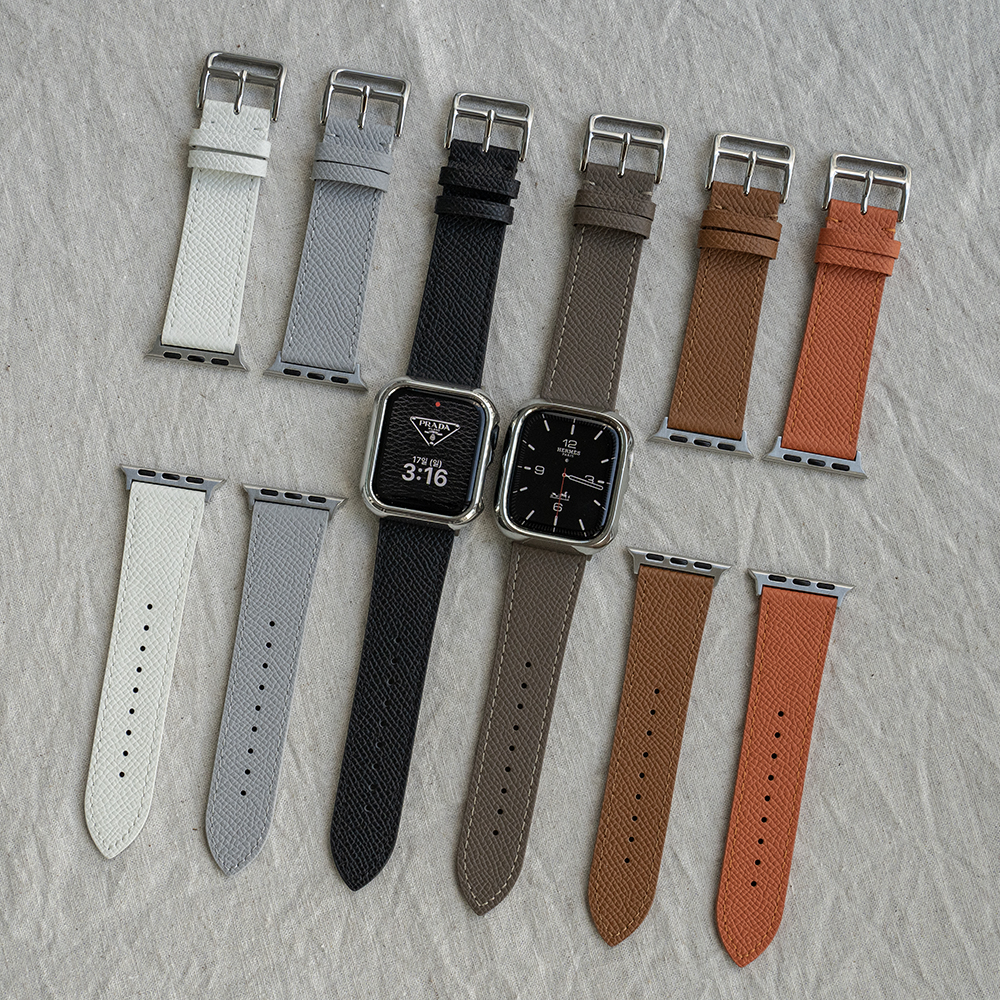 애플워치 가죽 스트랩 11 10 SE 3 에토프 앱송 울트라 줄질
