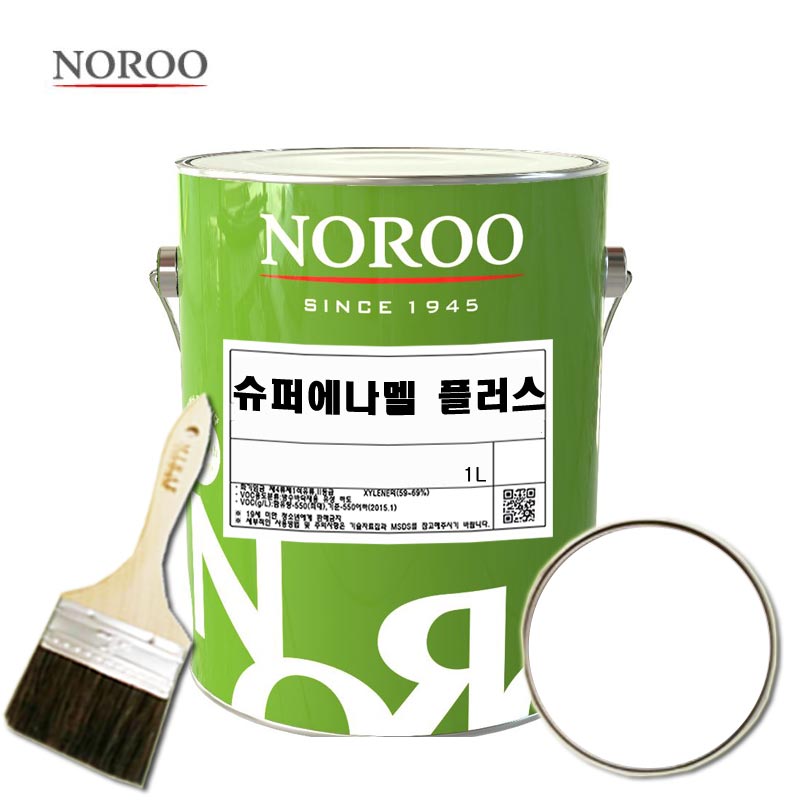 노루 슈퍼에나멜 플러스 유성 에나멜 페인트 1L 희석제세트 유광적갈색 - 상세 이미지 3