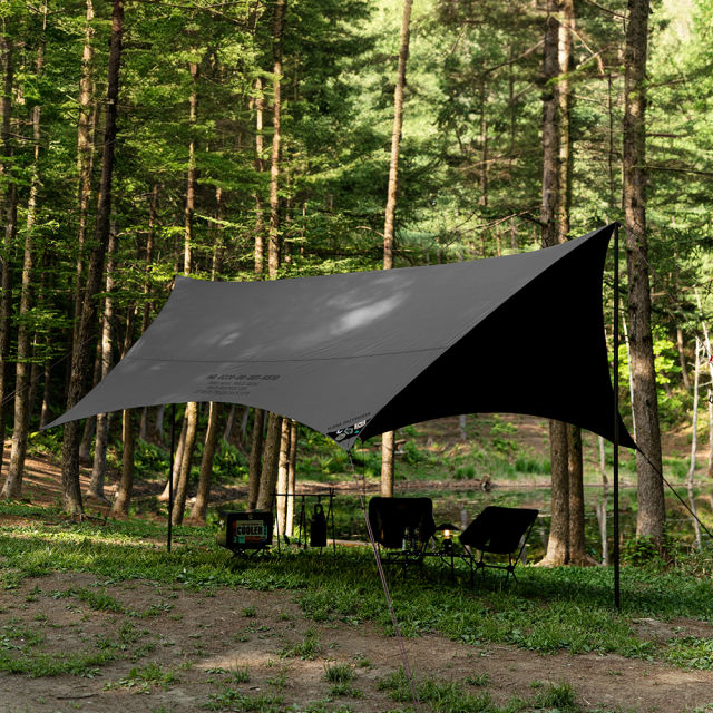 와일드 필드 헥사 타프 블랙 내수압5000mm 블랙코팅 캠핑용품