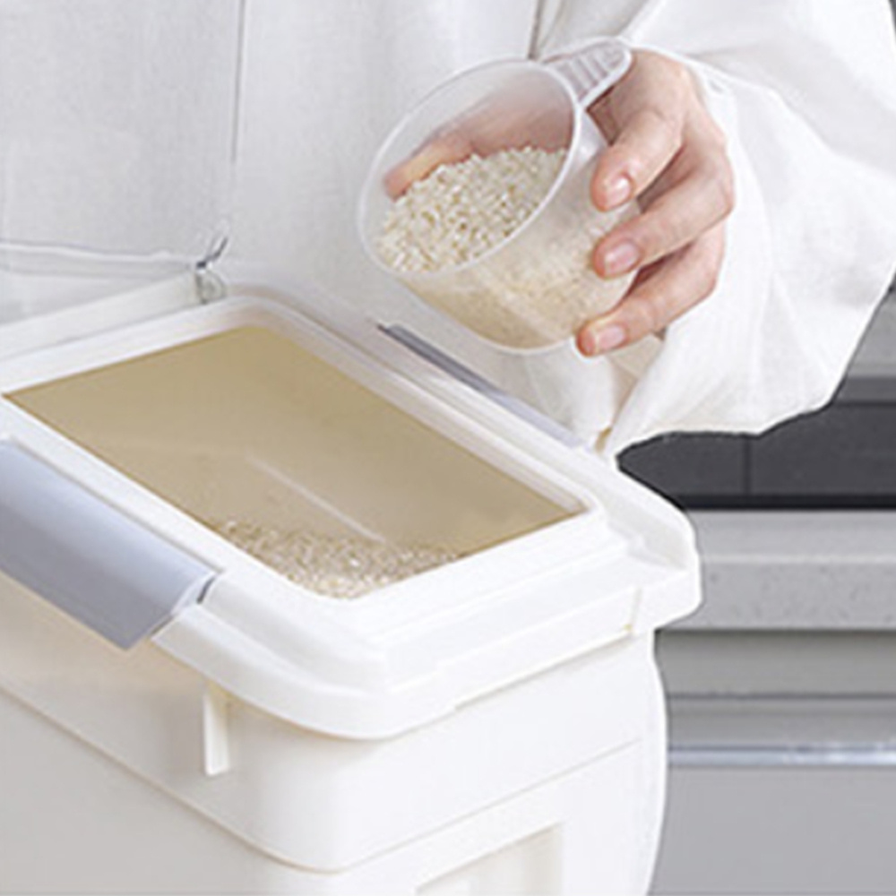 쌀독항아리 17.5L 25L 쌀보관통 투명밀폐잡곡통 - 상세 이미지 2