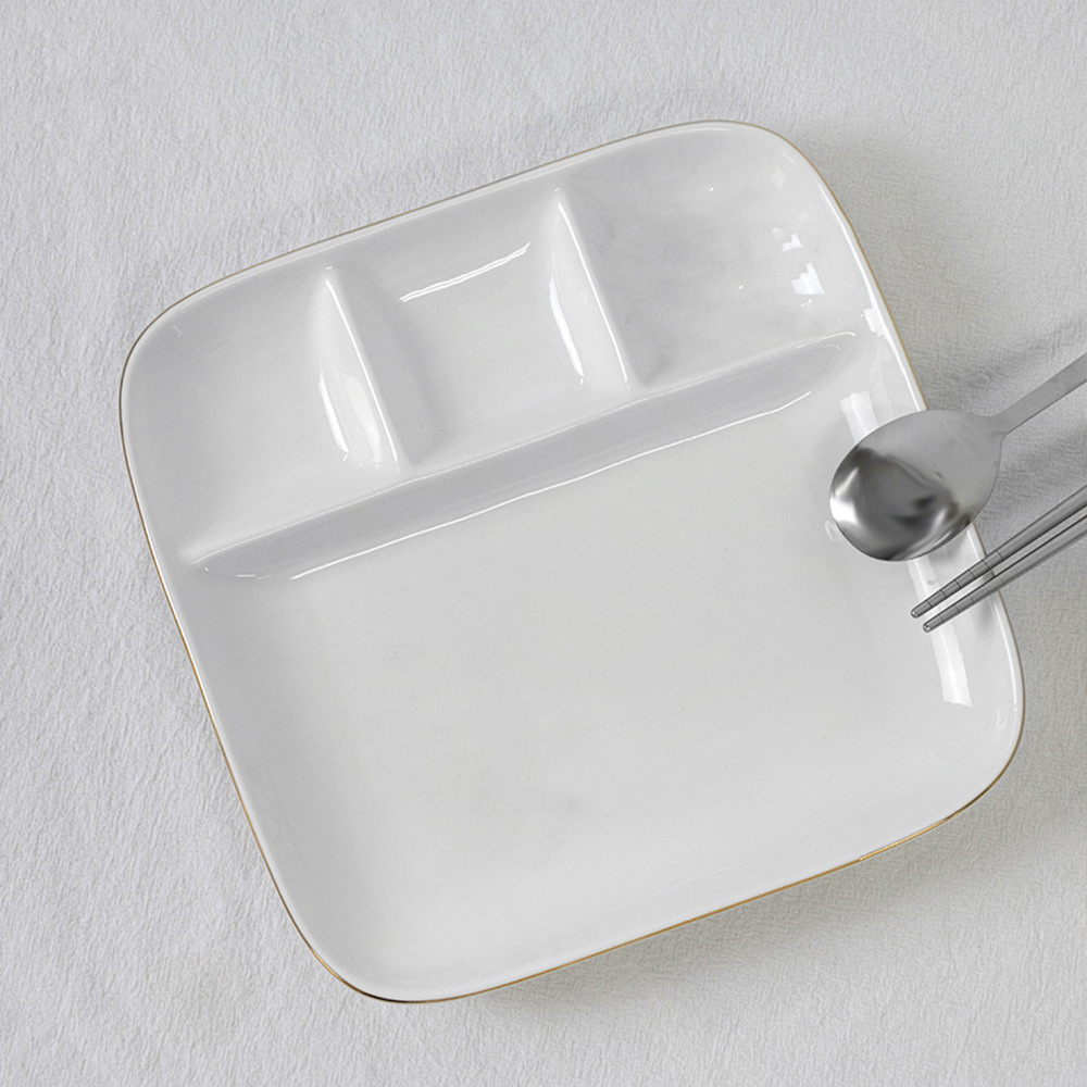 UH 사각 나눔접시 돈까스 월남쌈 브런치 식판 소스 앞접시 4구