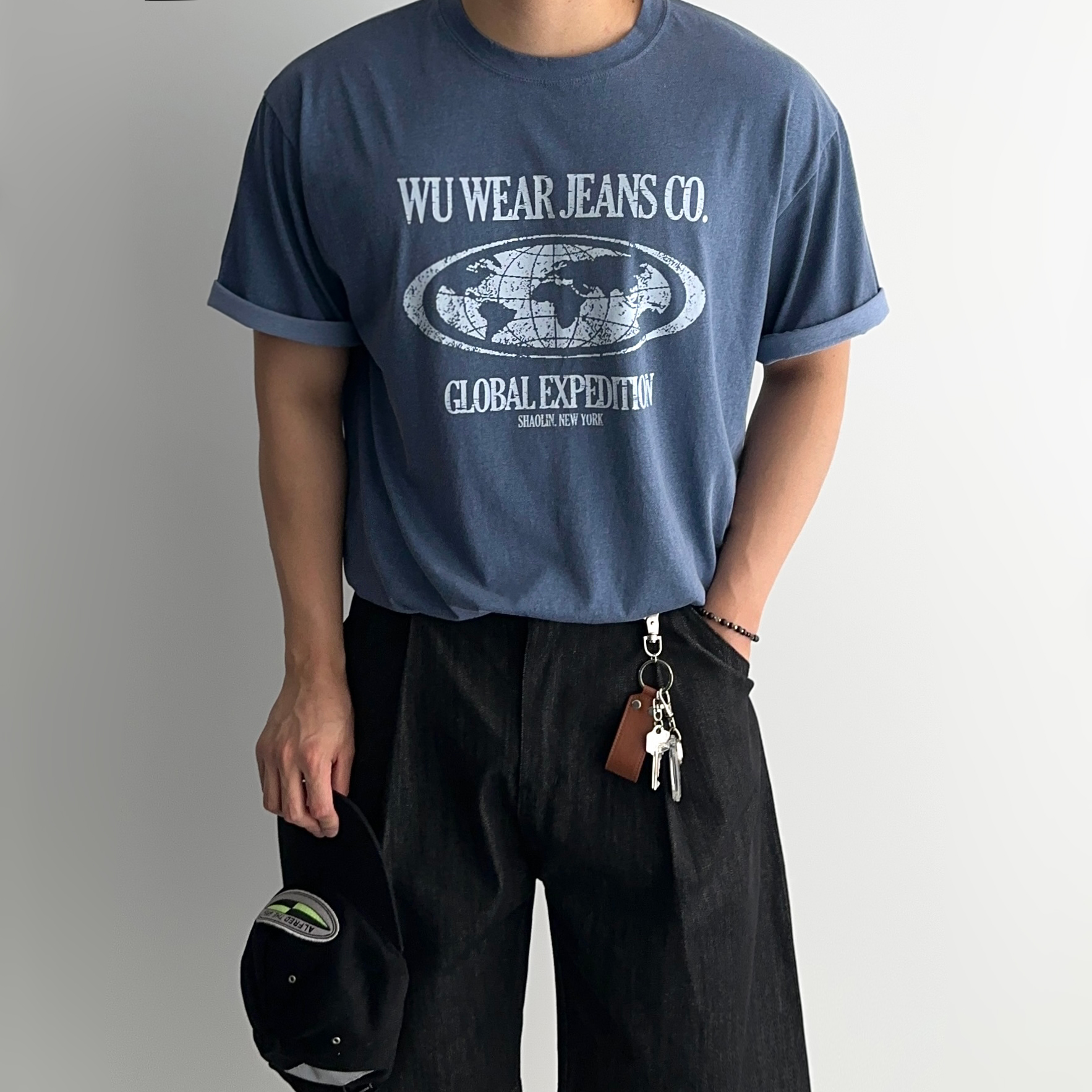 1+1 피그먼트반팔 남자 얇은반팔티 - 상세 이미지 2