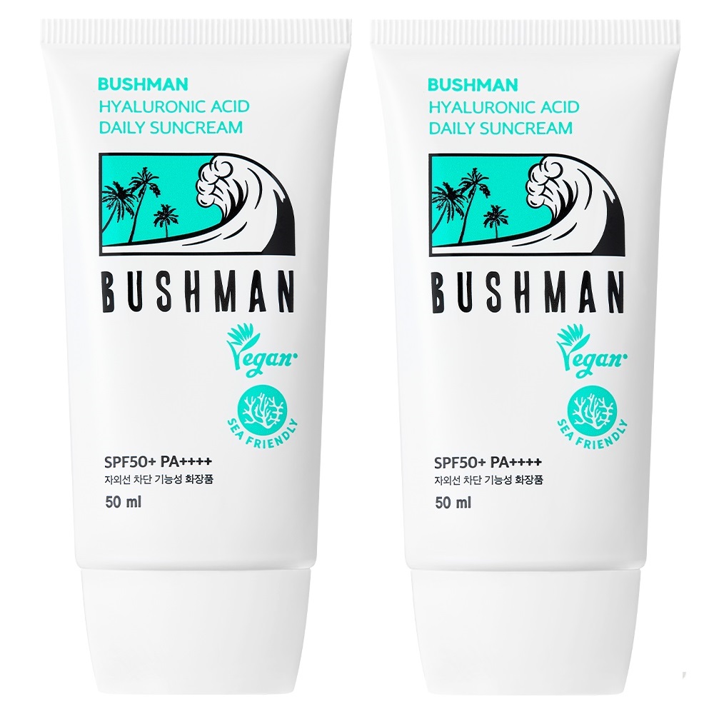 부쉬맨 히알루론산 데일리 선크림 SPF50+ PA++++ 50ml, 2개