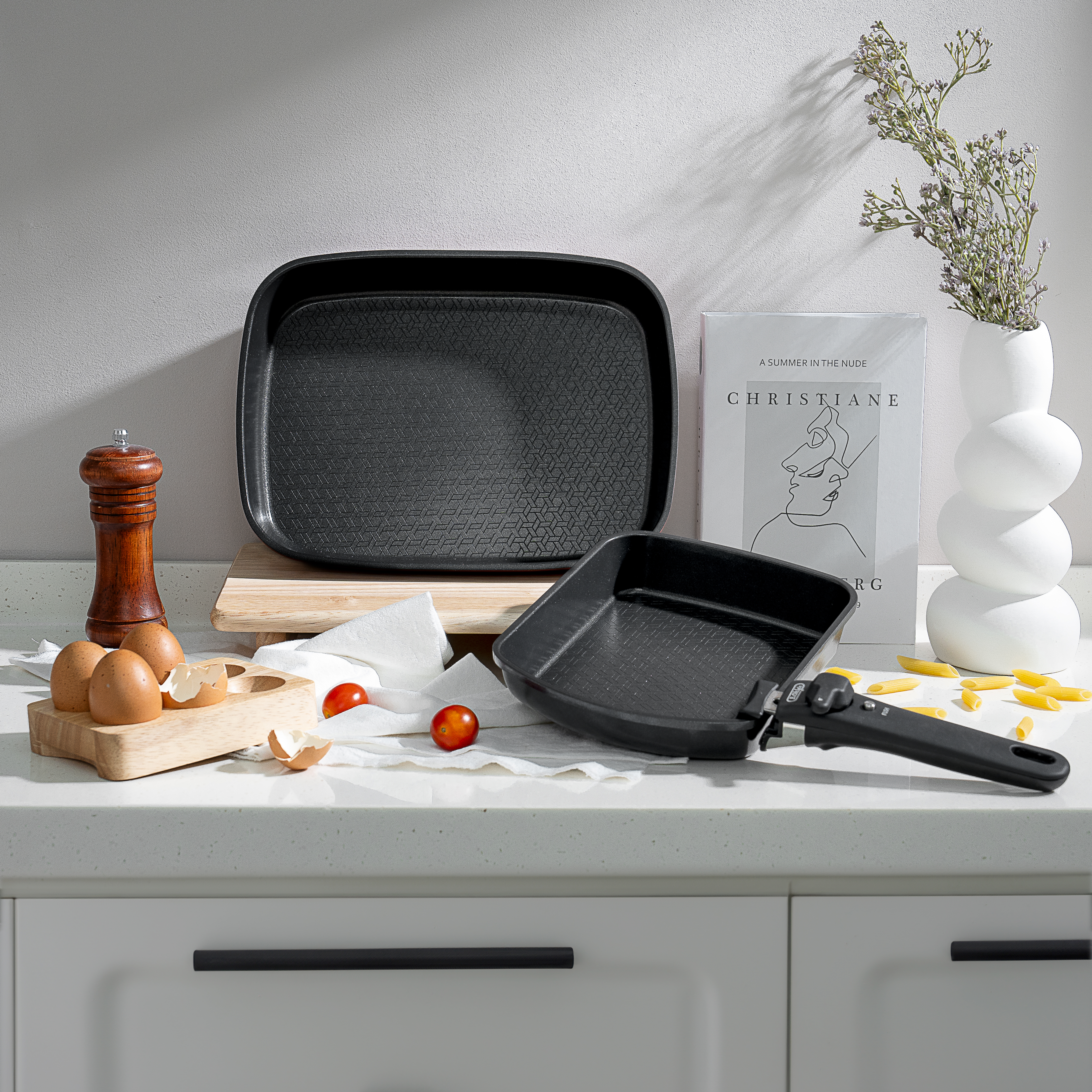 보오글 인덕션 계란말이팬 에그팬 직사각팬 인덕션용 후라이팬 프라이팬 세트