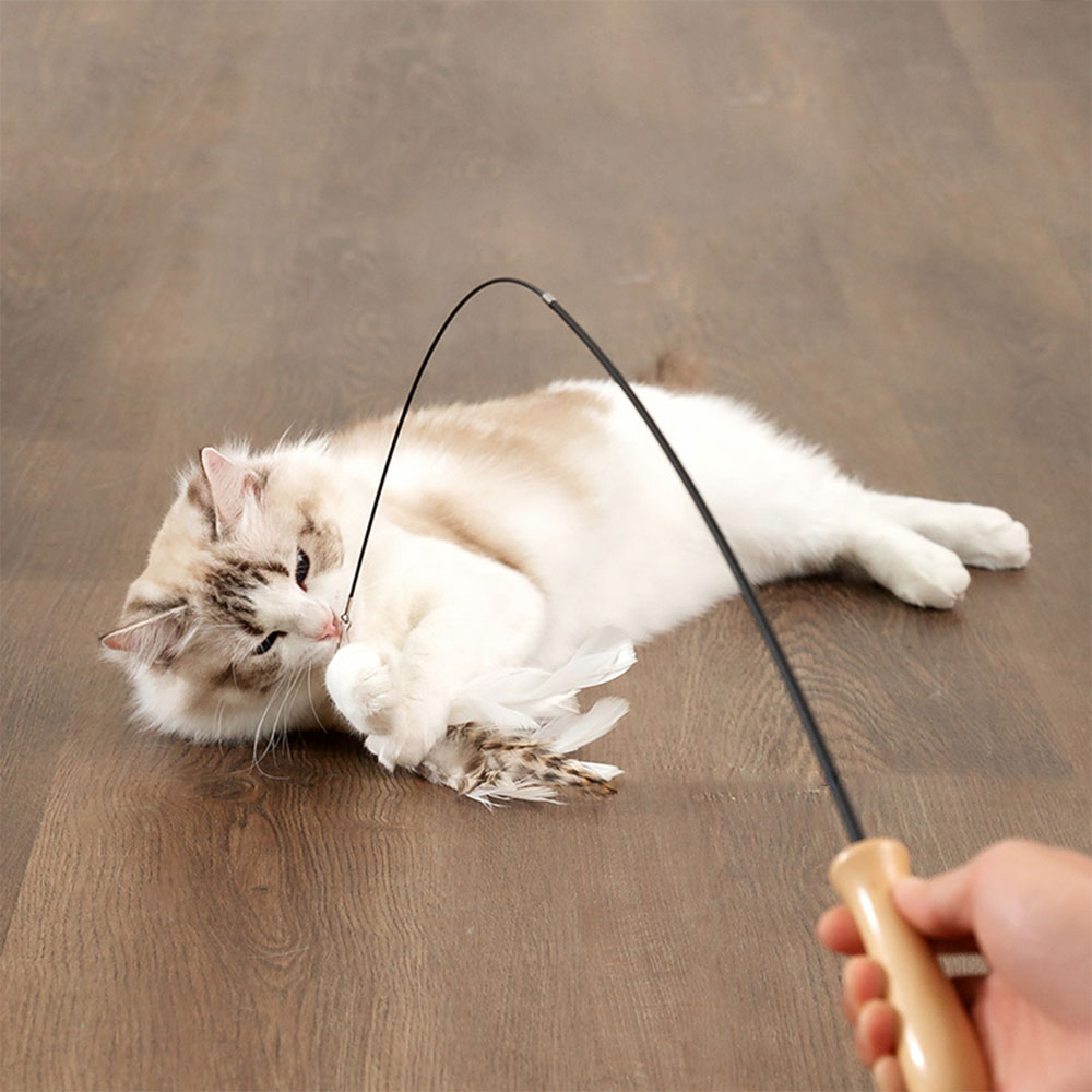크레용펫 고양이 낚시대 단품 2단, 검정 - 상세 이미지 3