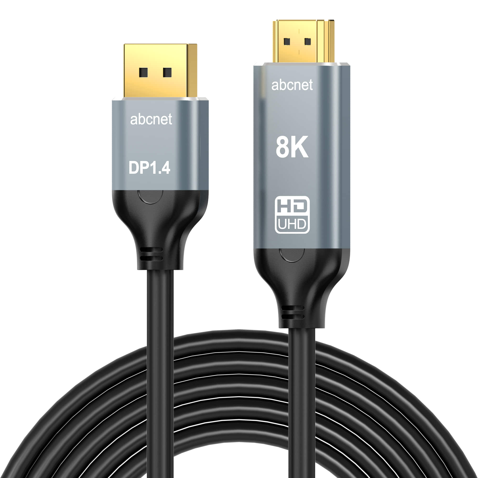 ABC넷 프리미엄 DP 1.4 to HDMI 2.1 케이블 2M 8k60hz 4k 144hz : abcnet
