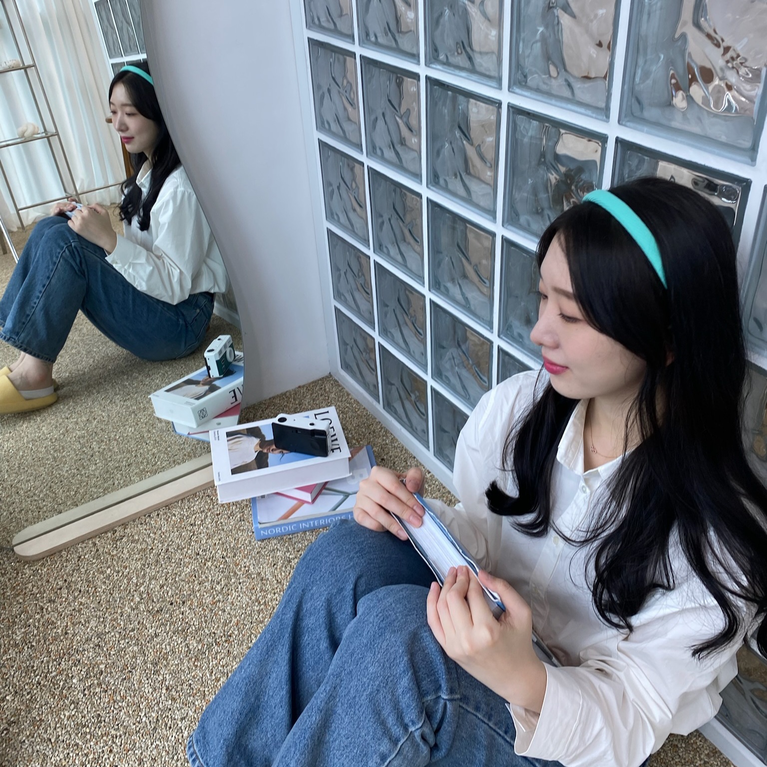 [4색 세트] 얇은 여름 헤어밴드 머리띠 귀안아픈 이미지 6