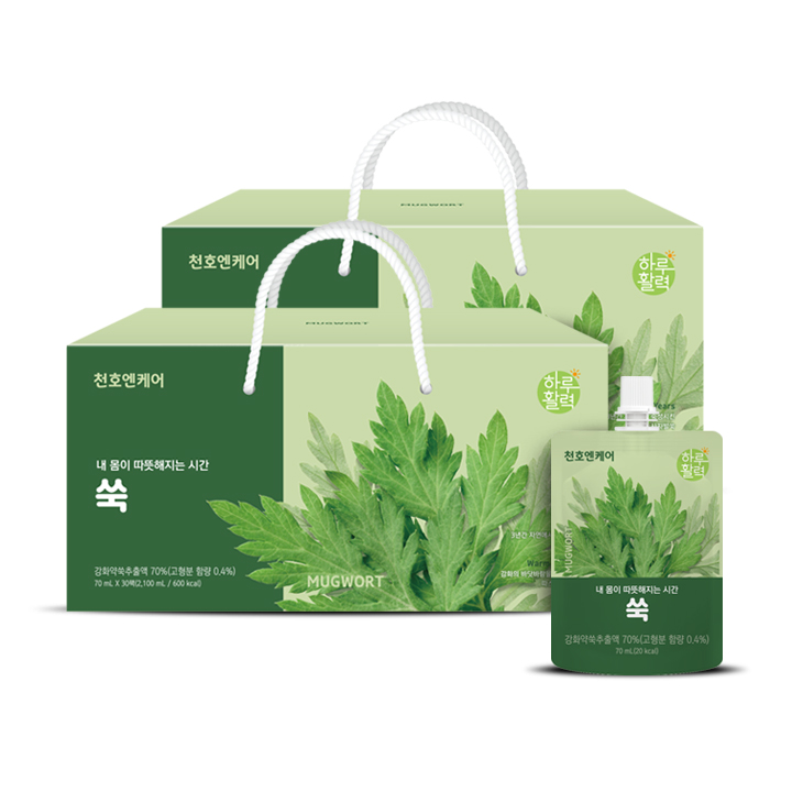 천호엔케어 강화약쑥 사자발쑥 쑥즙 70ml X 30개입 2박스 - 상세 이미지 2