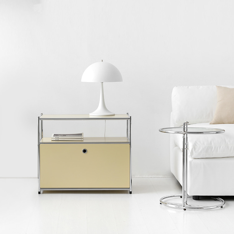 심플리 1x2 수납장 1문 BC602 770mmx400mmx640mm, 2단, 솔리드베이지 9869.0094 - 상세 이미지 5