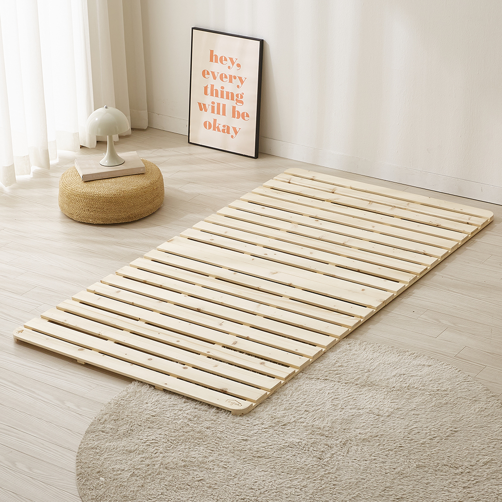 침대 매트리스 깔판 받침대 원목 패밀리 저상형 침대프레임 소나무 접이식 미니 싱글 60cm