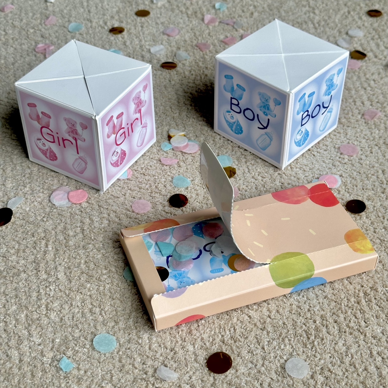 아가모아 젠더리빌 파티 풍선 이벤트 카드 베이비샤워