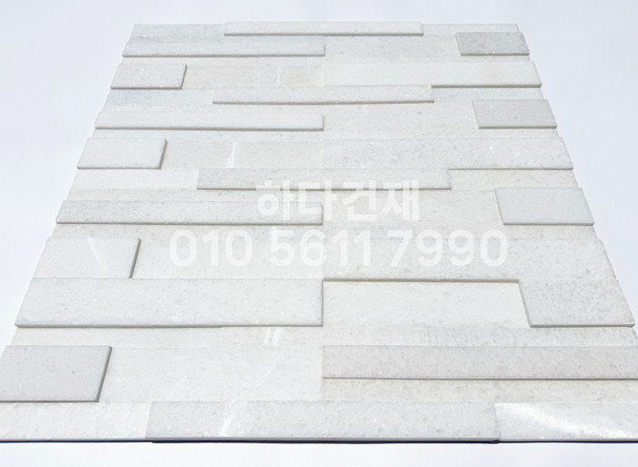 크리스탈 패널타일 600x150x15T 화이트 / 하다건재 천연석타일