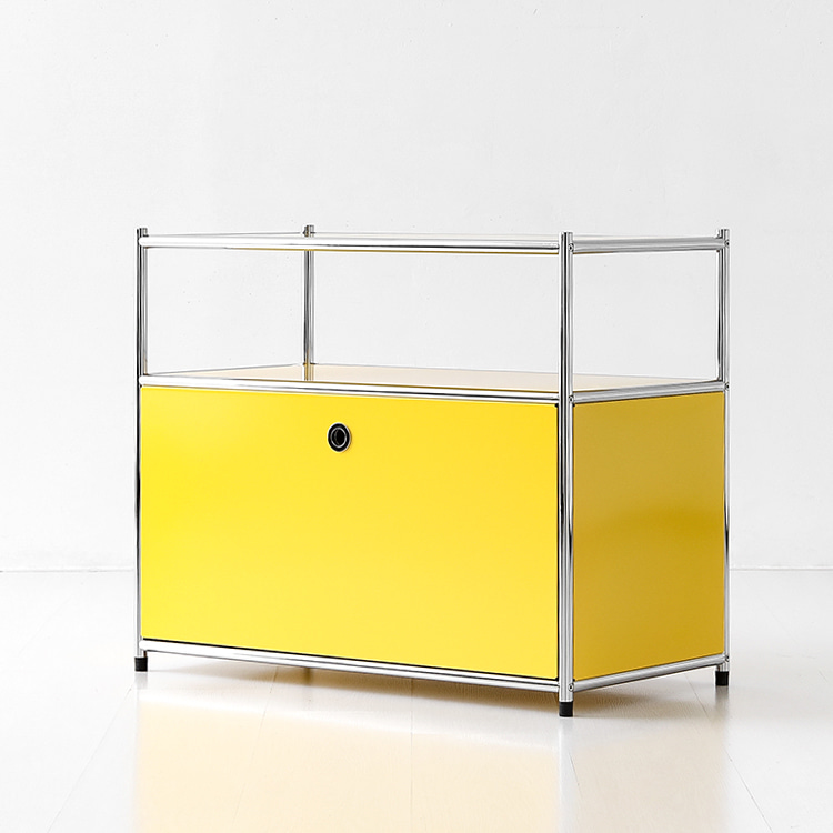 심플리 1x2 수납장 1문 BC602 770mmx400mmx640mm, 2단, 소프트옐로우 9634.0474 - 상세 이미지 2
