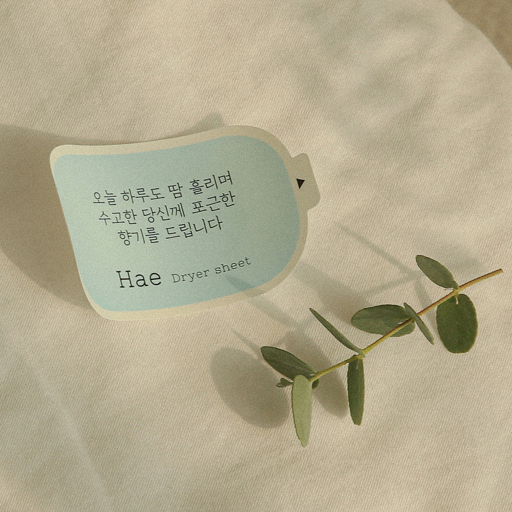 2+1 180매 하해(Hae) 샤이니코튼 뽑아쓰는 건조기시트 드라이 종이섬유유연제