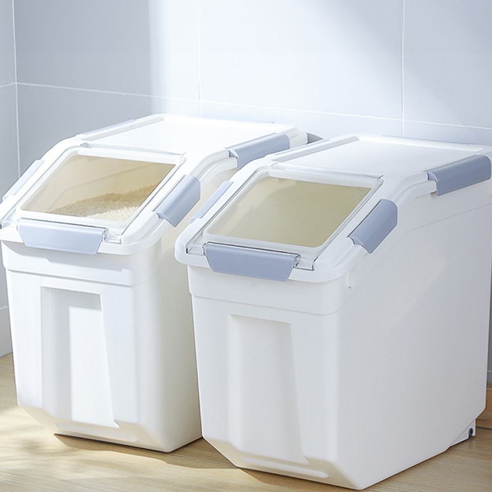 쌀독항아리 17.5L 25L 쌀보관통 투명밀폐잡곡통 - 상품 이미지