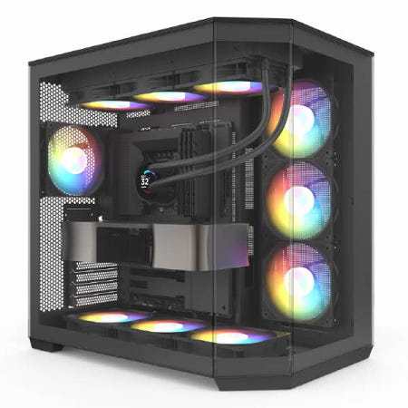 BRAVOTEC 트레저 X80 EDGE 타이탄 글래스 BTF (블랙) 미들타워케이스