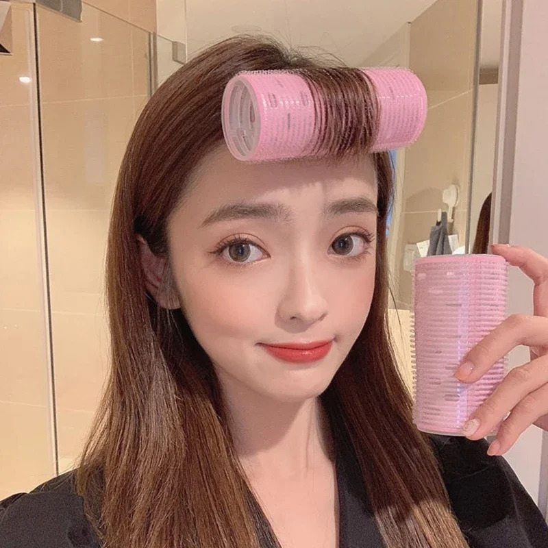 셀프파마 파마롯드 앞머리셀프펌 헤어롤 대형 셀프 접착 헤어 롤러 가정용 미용 DIY 매직 스타일링 롤 컬 여성 도구 3 가지 스타일 1 개... 