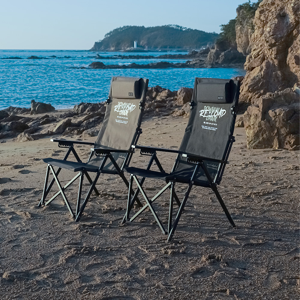 다운힐 체어 리로드 플러스 접이식 캠핑의자 리클라이너 각도조절 릴렉스체어