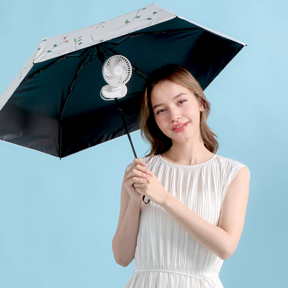 프롬비 쿨브리즈 UV차단 선풍기우산 양산선풍기 초경량 양우산 우양산 선풍기 SET - 상세 이미지 2