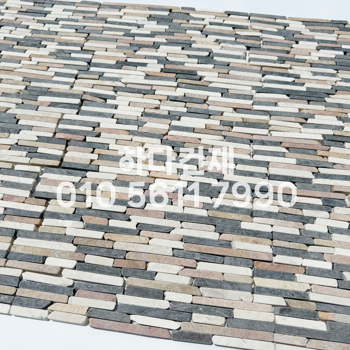 모자이크스톤 300x200x10T 블랙믹스 / 하다건재 천연석타일