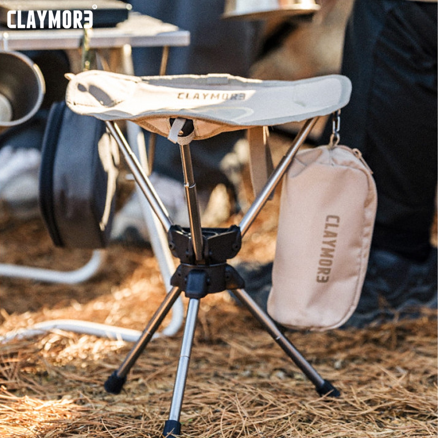 크레모아 스위블 체어 의자 천파우치 포함 미니 경량 백패킹 페스티벌