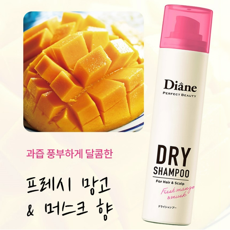 [1+1]다이안 퍼펙트 뷰티 드라이 샴푸 물없이쓰는 샴푸 망고 & 머스크 95g - 상세 이미지 3