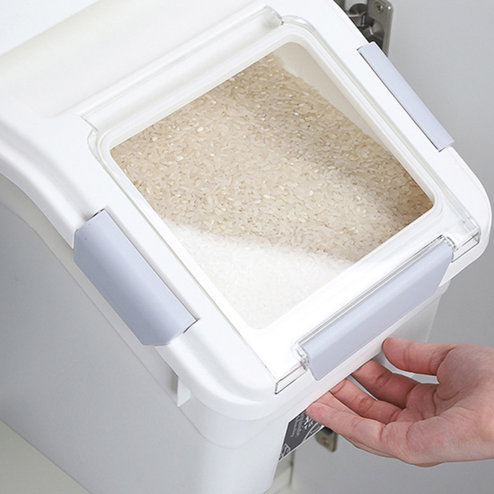 쌀독항아리 17.5L 25L 쌀보관통 투명밀폐잡곡통 - 상세 이미지 5
