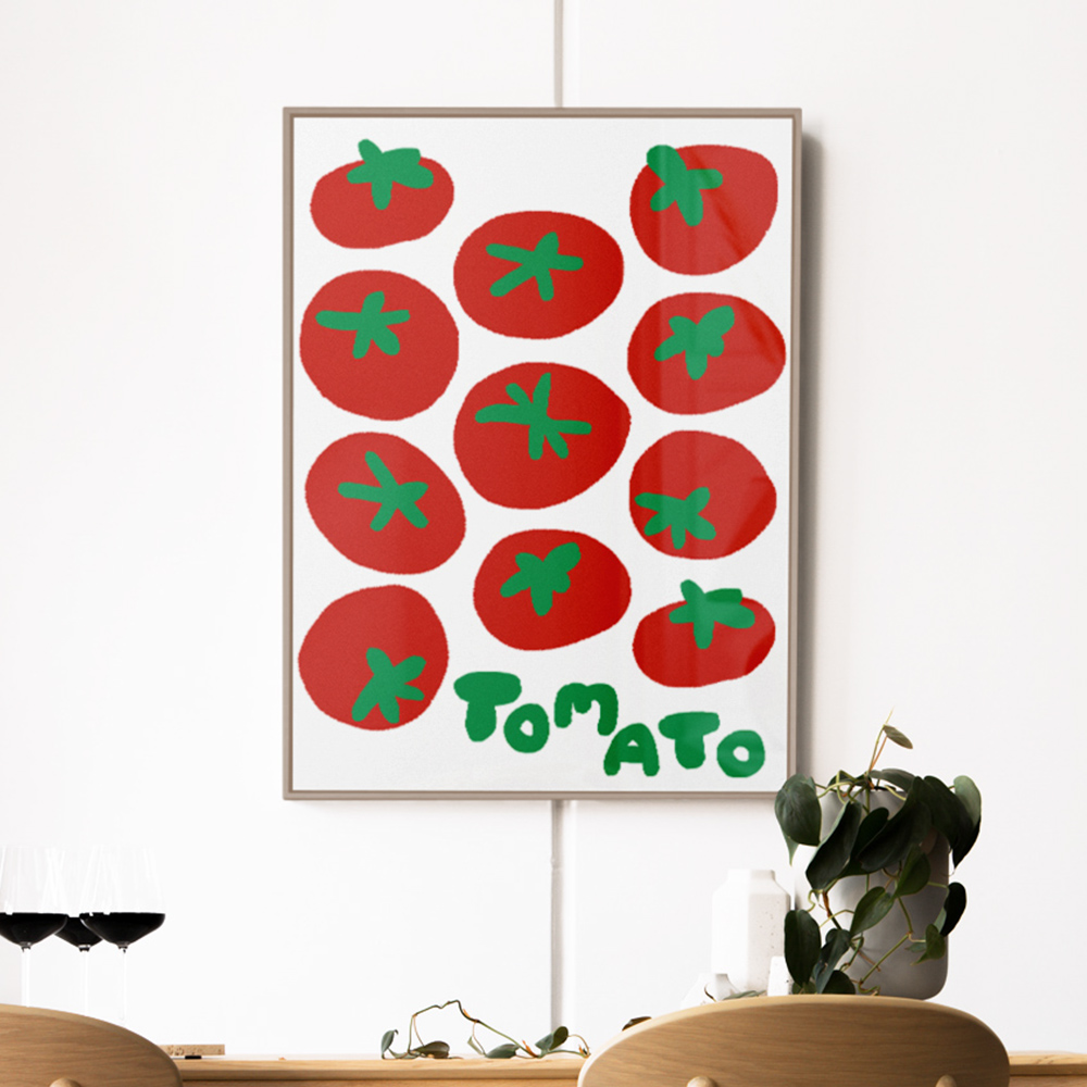인테리어 그림 거실 액자 접착 포스터 캔버스 토마토들 A2