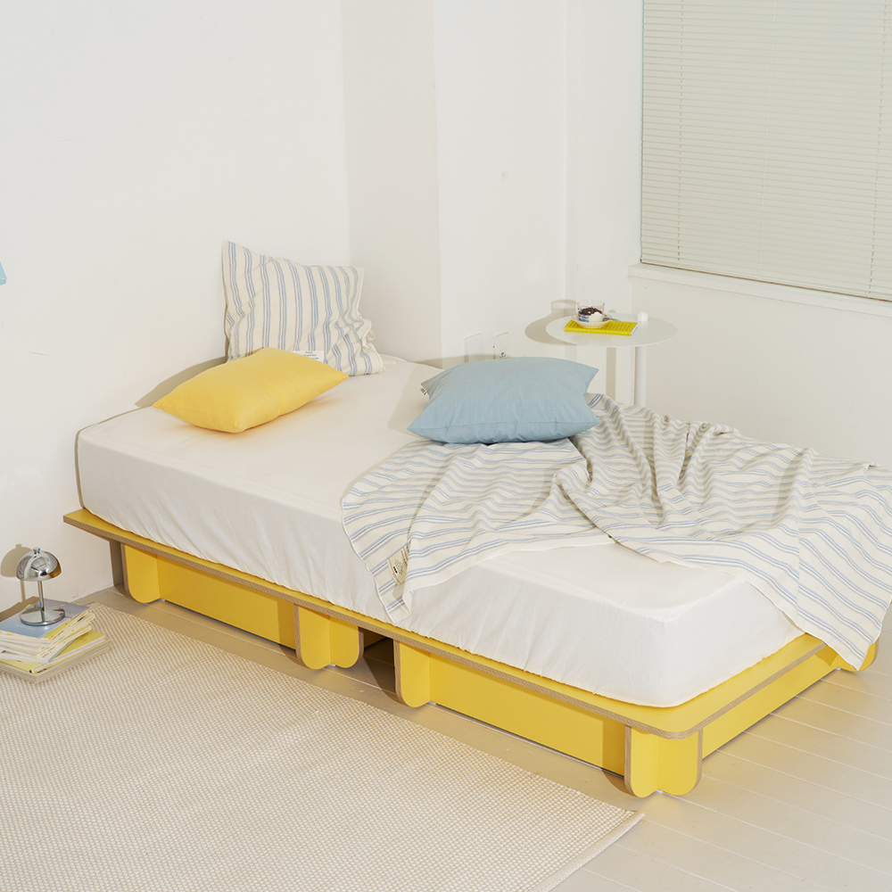 누어 룬드 평상형 수납 침대 프레임 저상형 싱글 슈퍼싱글 SS