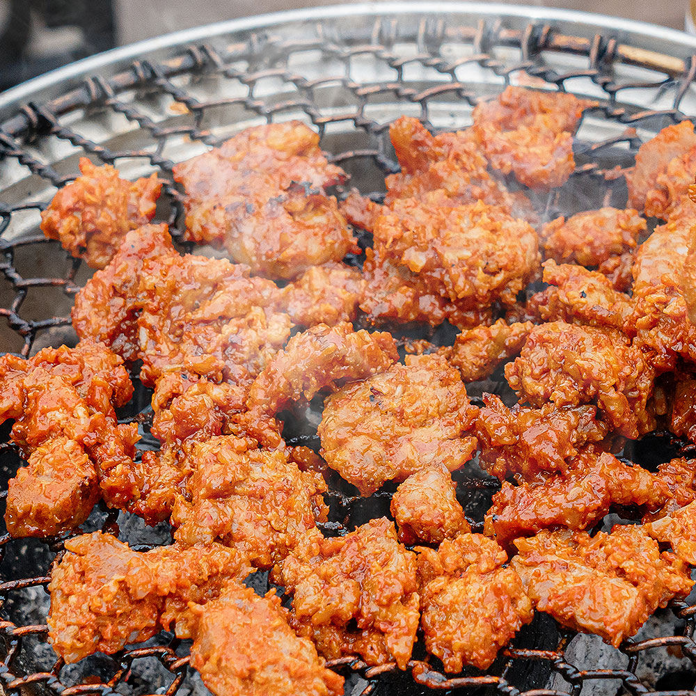 캠핑음식 매운 오돌불갈비 200g 돼지 양념갈비 오돌뼈 - 상세 이미지 3