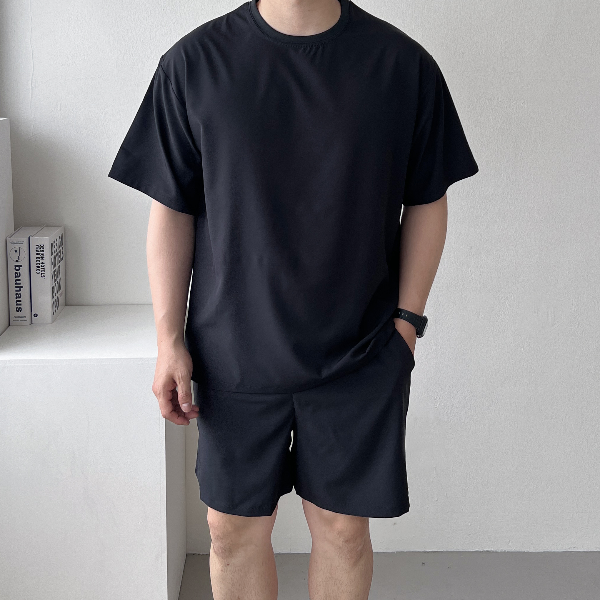 반팔반바지셋업 남자런닝복 헬스복세트 여름트레이닝세트 - 상세 이미지 3