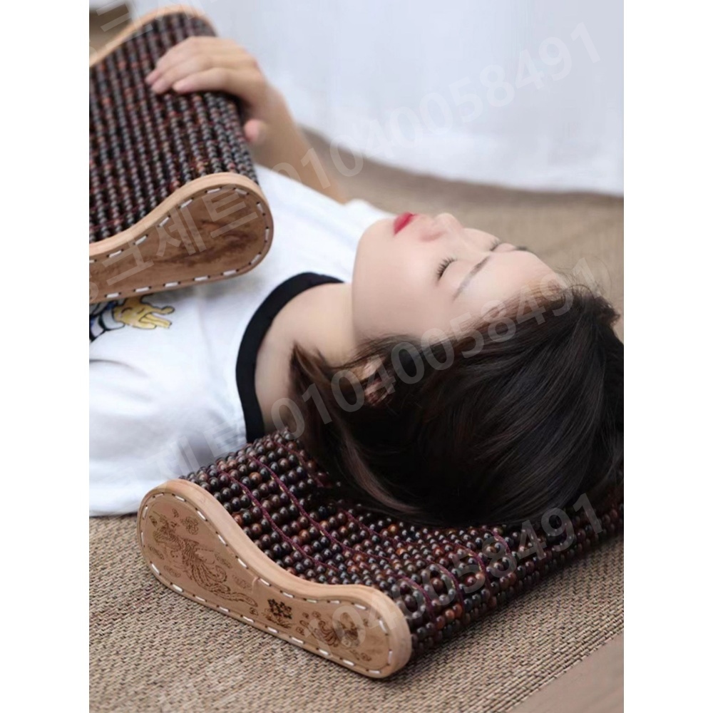 목침베개 경침 쿨링 통나무 수면 천연 건강 일자목 메밀 - 상세 이미지 3