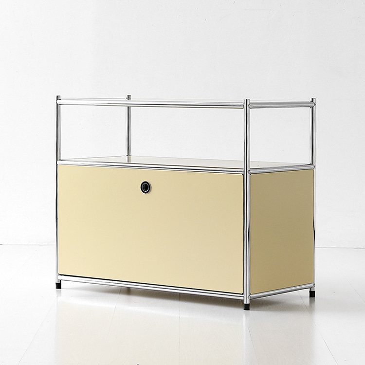 심플리 1x2 수납장 1문 BC602 770mmx400mmx640mm, 2단, 솔리드베이지 9869.0094 - 상세 이미지 2