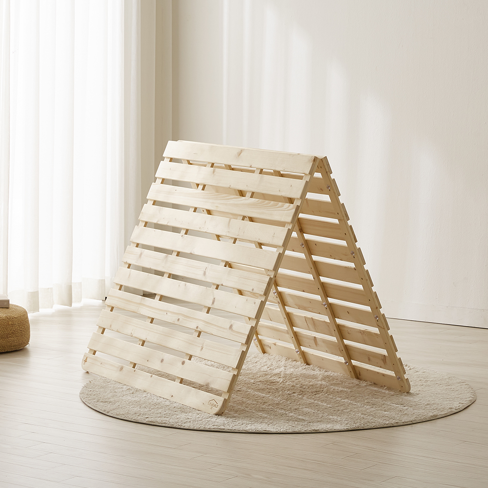 원목 저상형 침대 프레임 깔판 매트리스 받침대 침대받침 패밀리 접이식 깔판 소나무 미니싱글