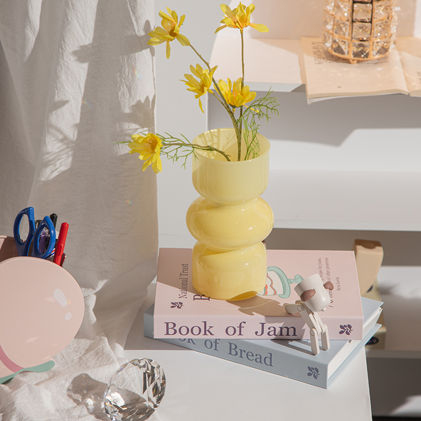 투명 원통 꽃병 vase 인테리어 조화 꽂이 유리 화병 이미지 6