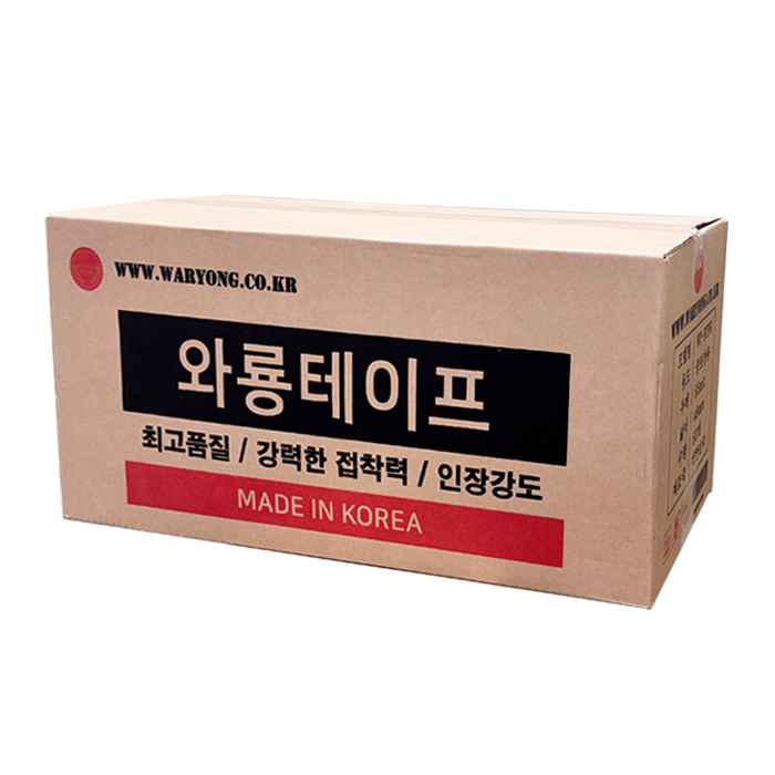 와룡물산 OPP 박스테이프 48mm x 50M 50개 택배 포장용 투명 중포장용 테이프