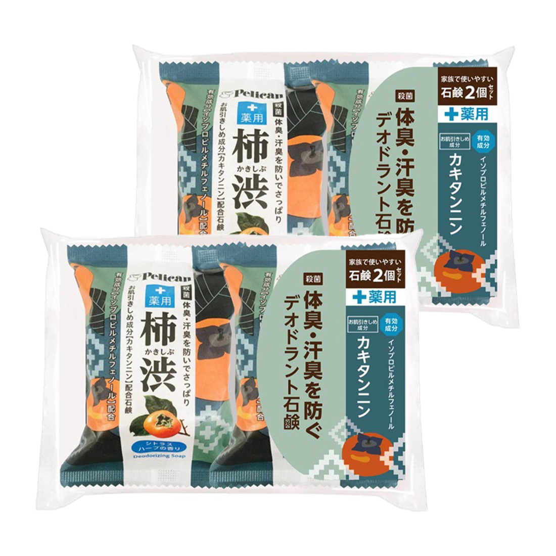 펠리칸 체취 땀냄새 방지 감물비누 80g 2개입 2개세트