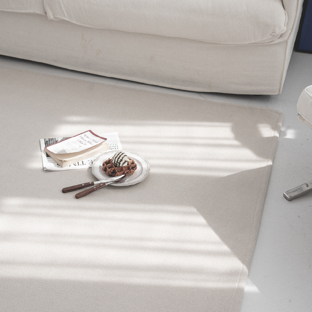 순면러그 방수 먼지안나는 카페트 맞춤 바닥 면러그 샌드스톤, 150x200cm