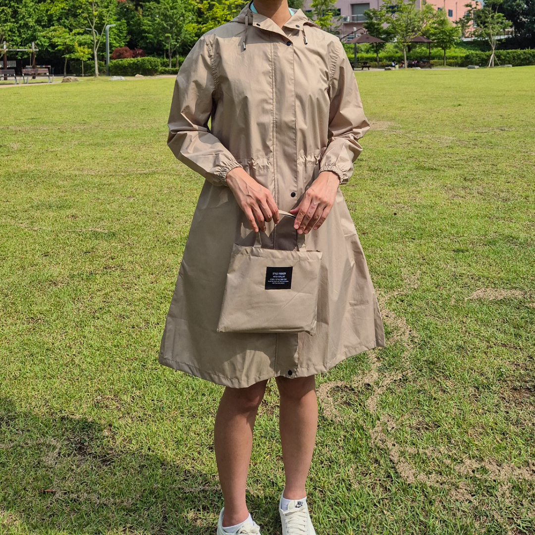 여성 골프비옷 골프우비 골프레인코트 - 상세 이미지 5