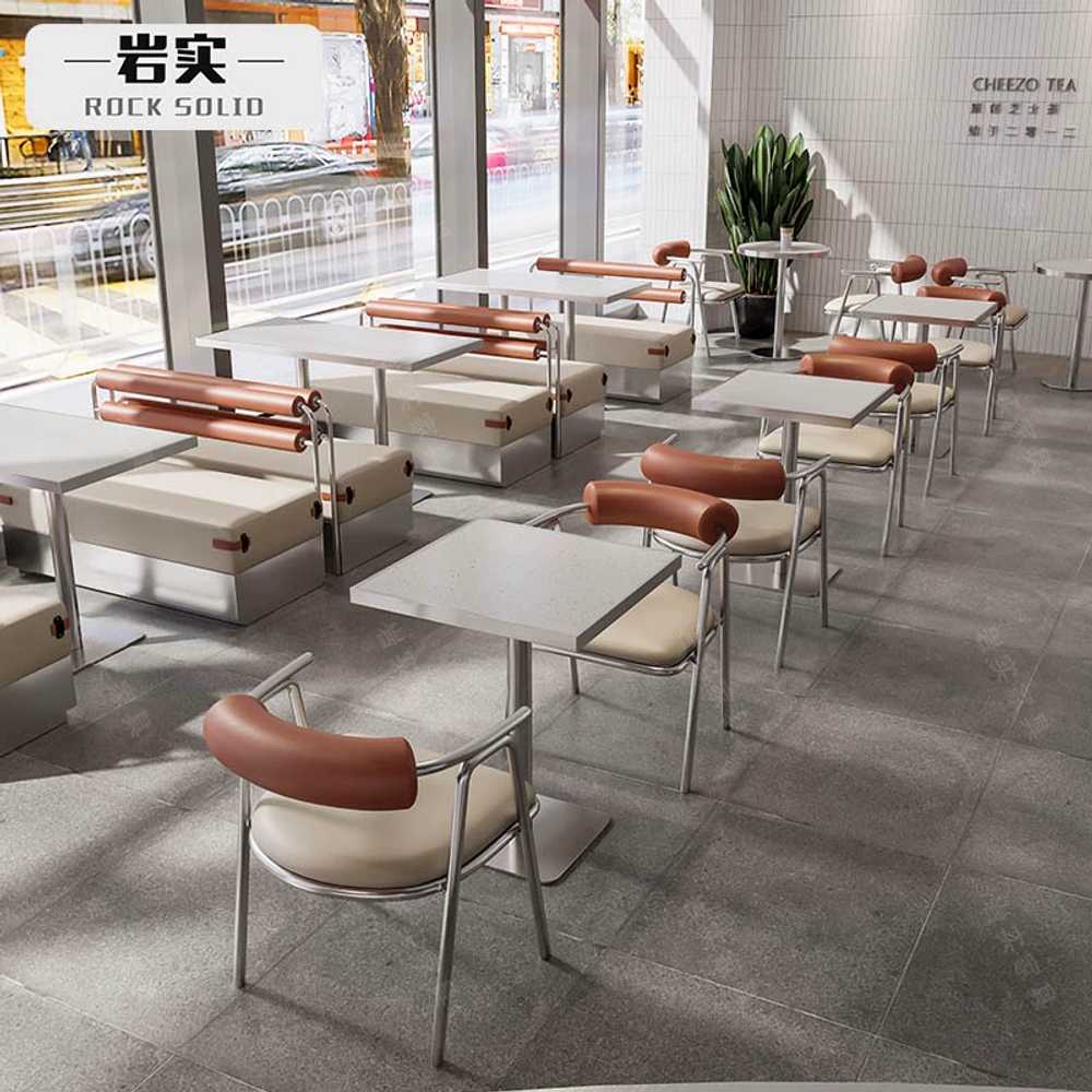 무광 스텐 테이블 사각 레스토랑 식탁 음식점 주점 알루미늄 60x60cm - 상세 이미지 4