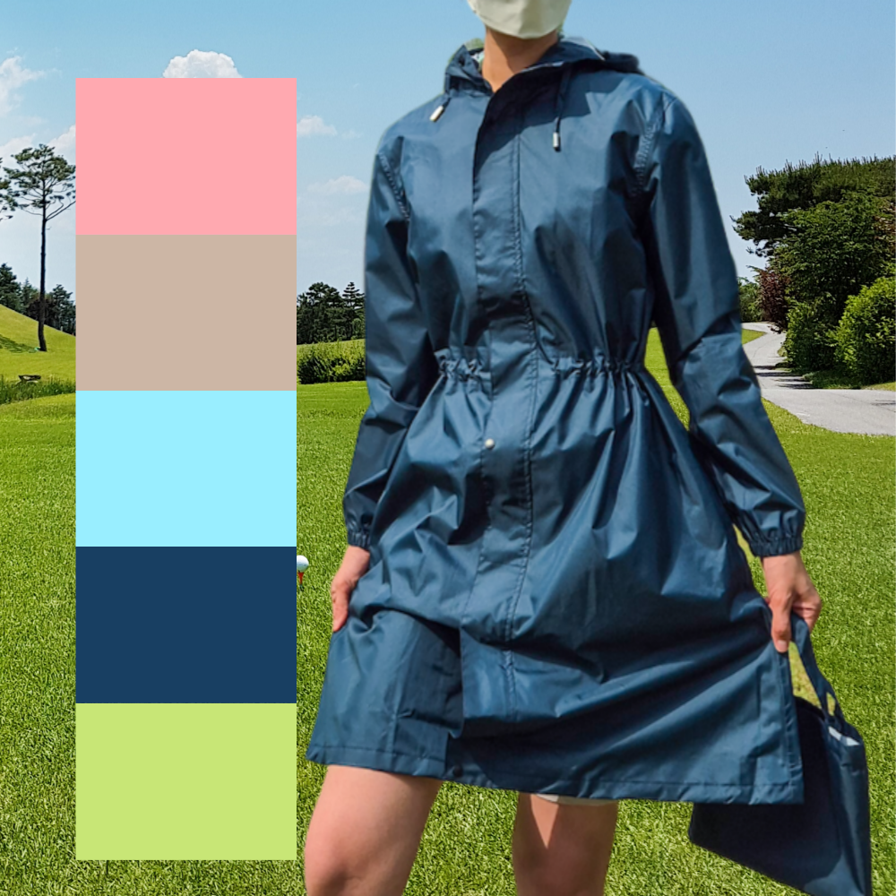 여성 골프비옷 골프우비 골프레인코트 - 상품 이미지