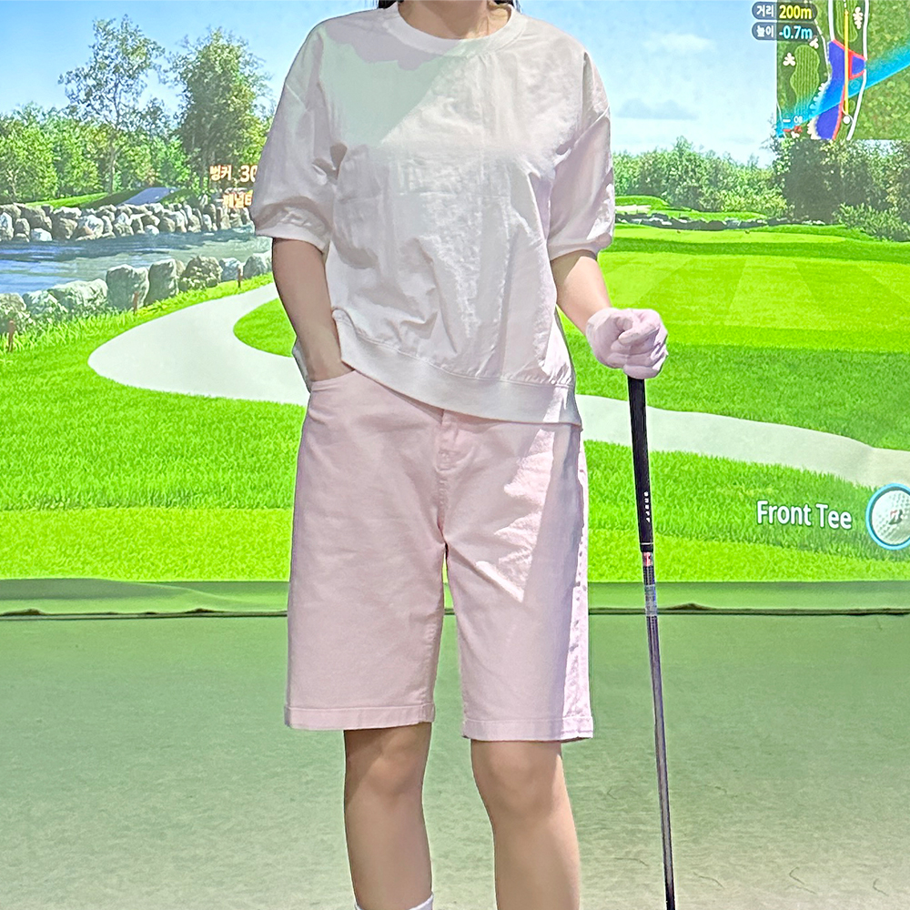바스락티셔츠 여성반팔맨투맨 여성여름맨투맨 이미지 6