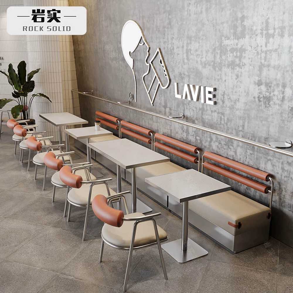 무광 스텐 테이블 사각 레스토랑 식탁 음식점 주점 알루미늄 60x60cm 이미지 6