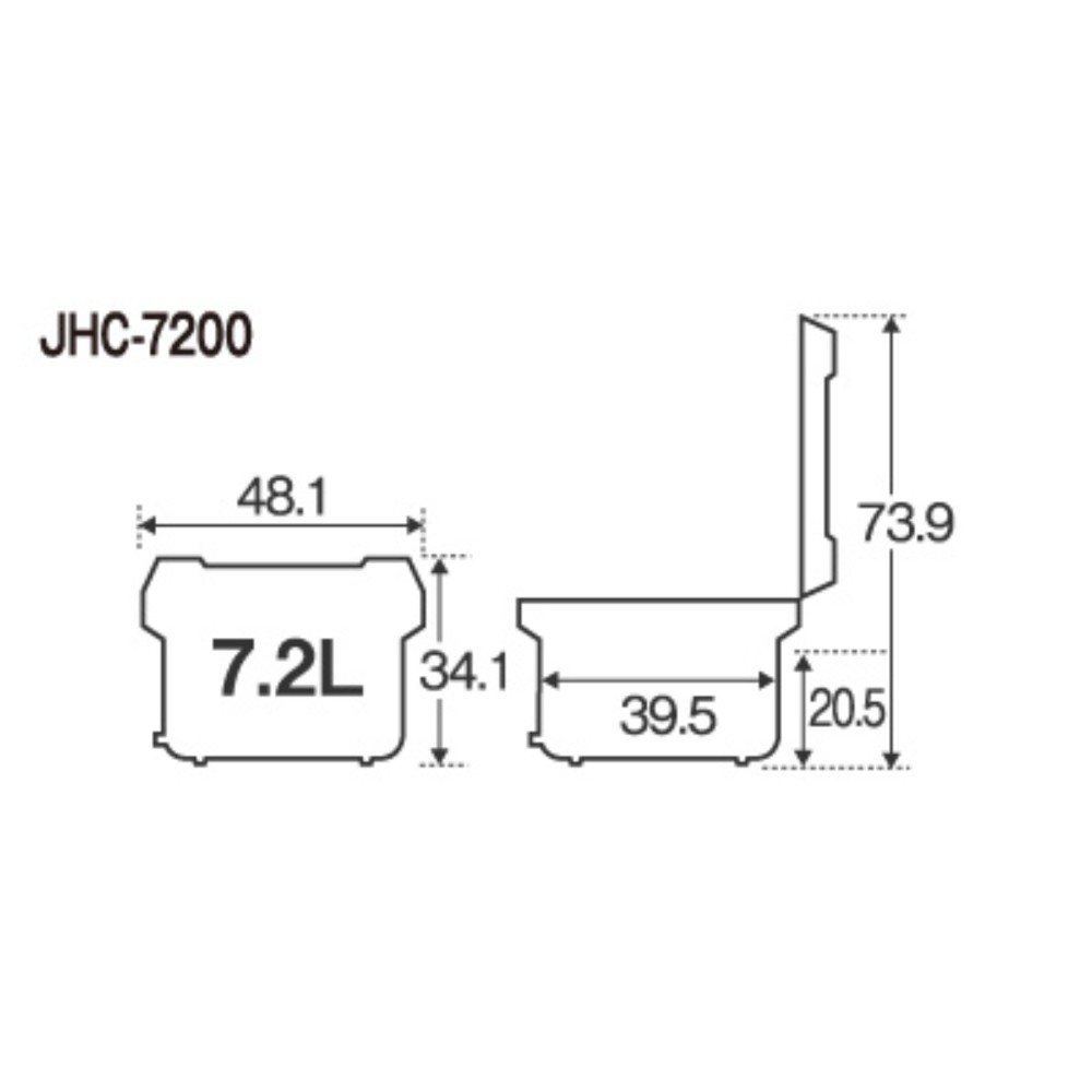 타이거 TIGER 업소용 전기 밥통 워머 보온전용 일본제 JHC-7200 - 상세 이미지 2