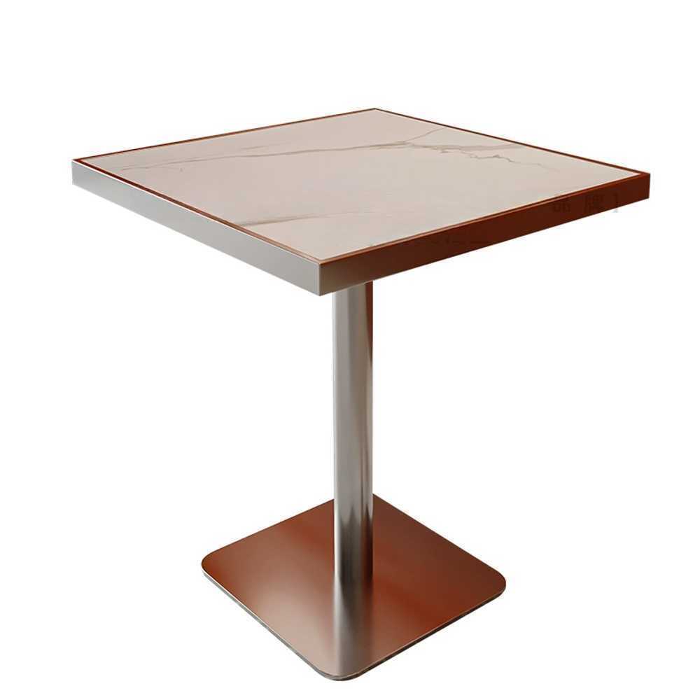 무광 스텐 테이블 사각 레스토랑 식탁 음식점 주점 알루미늄 60x60cm - 상품 이미지