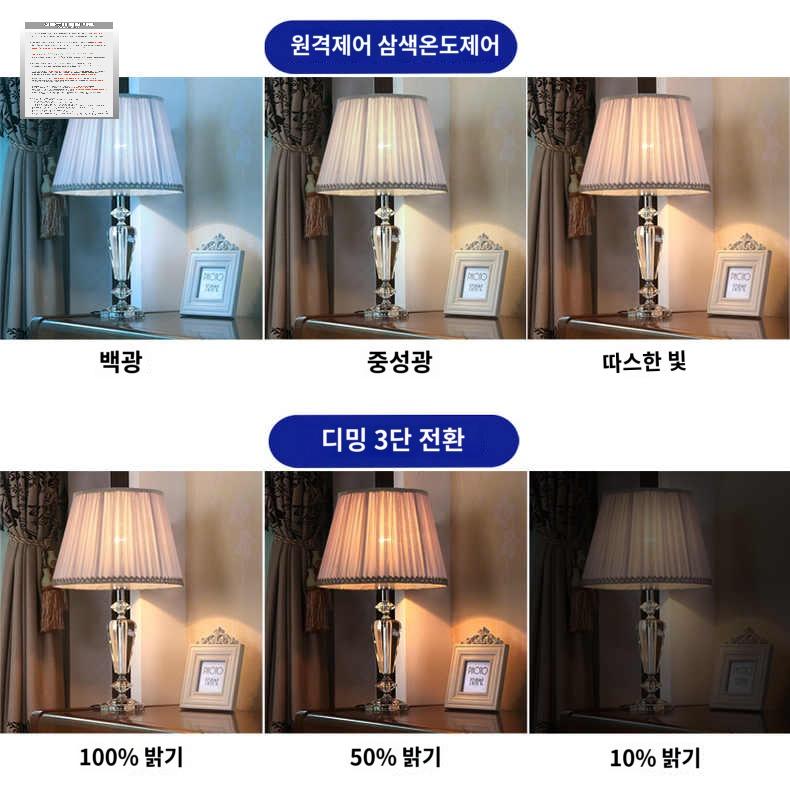 침대 스탠드갓 협탁 조명 엔틱스탠드 독서등 데스크램프 - 상세 이미지 4