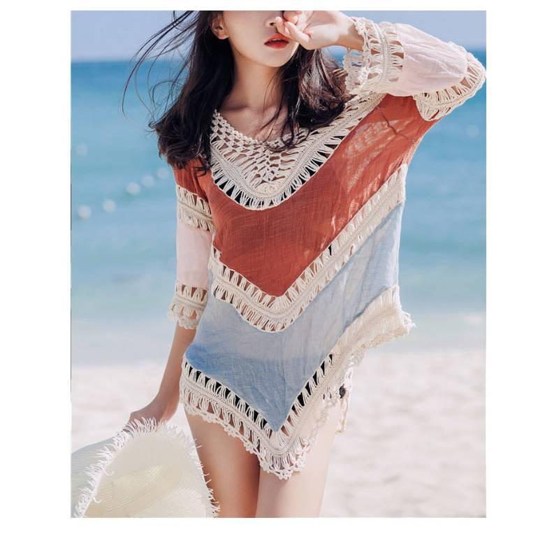 수영복 위에 걸치는 비키니 원피스 수영복 위에 입는 옷 - 상세 이미지 4