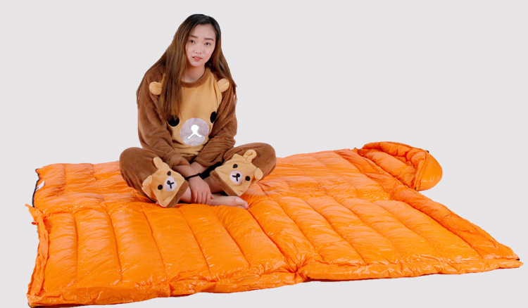 거위털 침낭 800필파워 슬리핑백 극동계용 구스침낭 4각