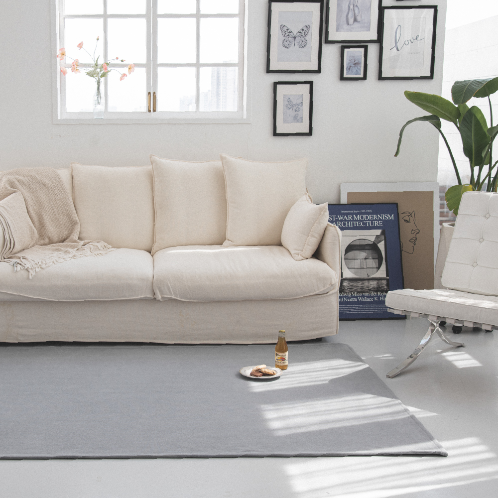 순면러그 방수 먼지안나는 카페트 맞춤 바닥 면러그 샌드스톤, 150x200cm