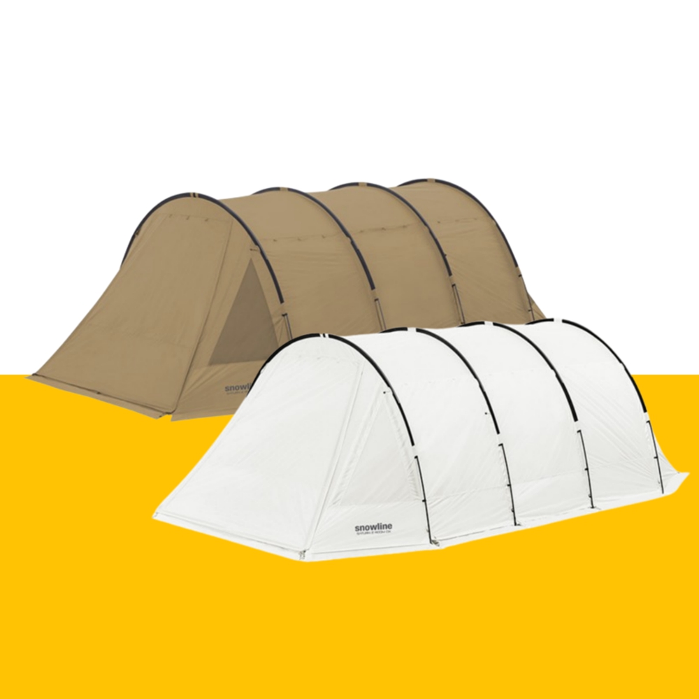 스노우라인 새턴2룸 DX 텐트 캠핑텐트 터널형 리빙쉘 거실형 4인용 텐트